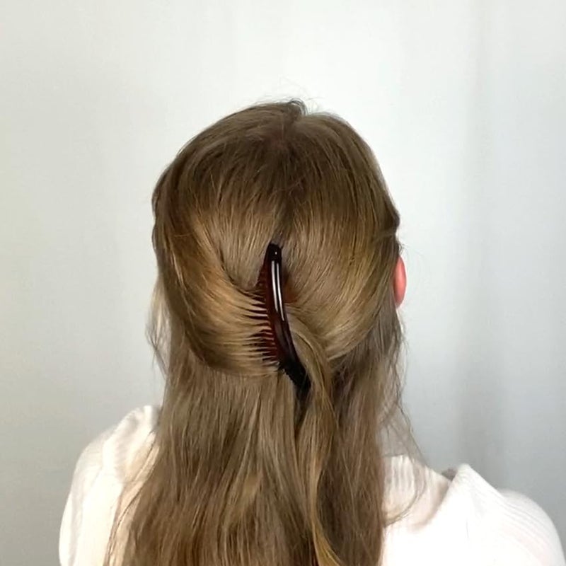 Good Hair Days Side Comb - 4 1/2″ Rounded‑Back Side Comb for All Hair Types, Bridal Jewelry & Styling Accessory to Secure Elegant Updos – Tortoise Shell - Image 3